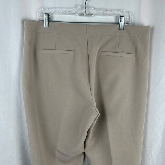 Banana Republic Avery Tie Hem Pants Women 14 Beige Tan Crop‎ Dress Work Stretch - Picture 7 of 10